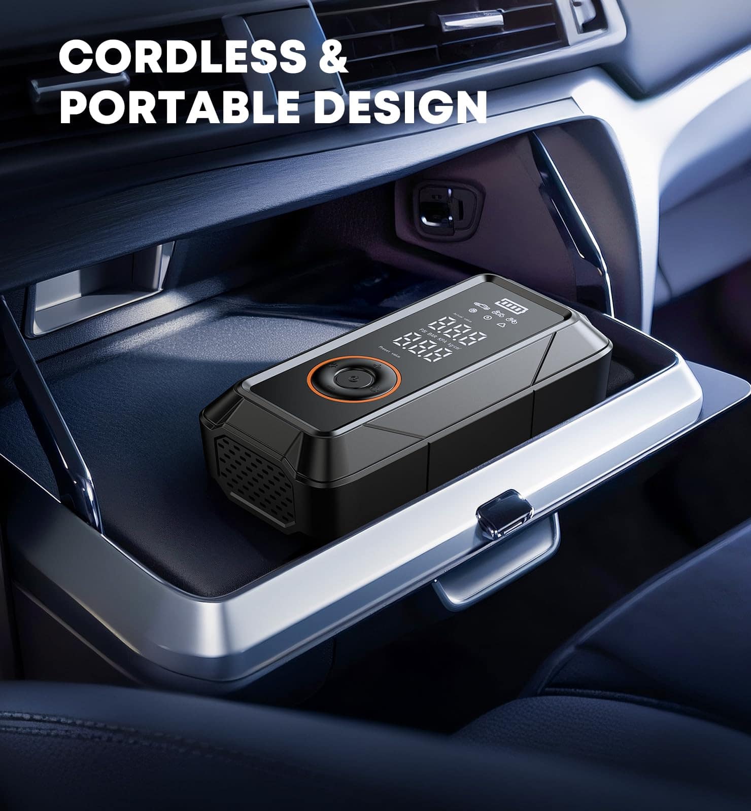 Inflador de Neumáticos Compresor de Aire Portátil 160PSI 5X - Imagen 9