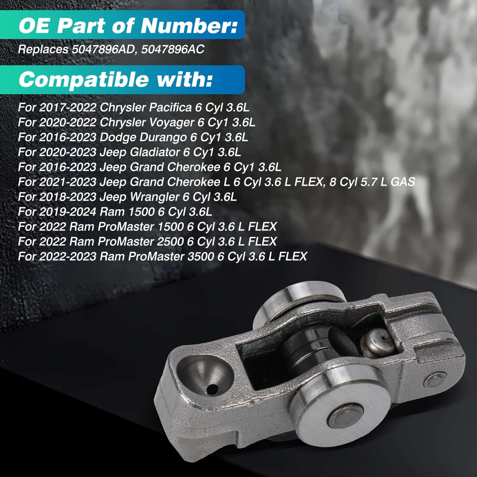 Juego de 6 Brazos de Balancín de Válvula Izquierda o - Imagen 3