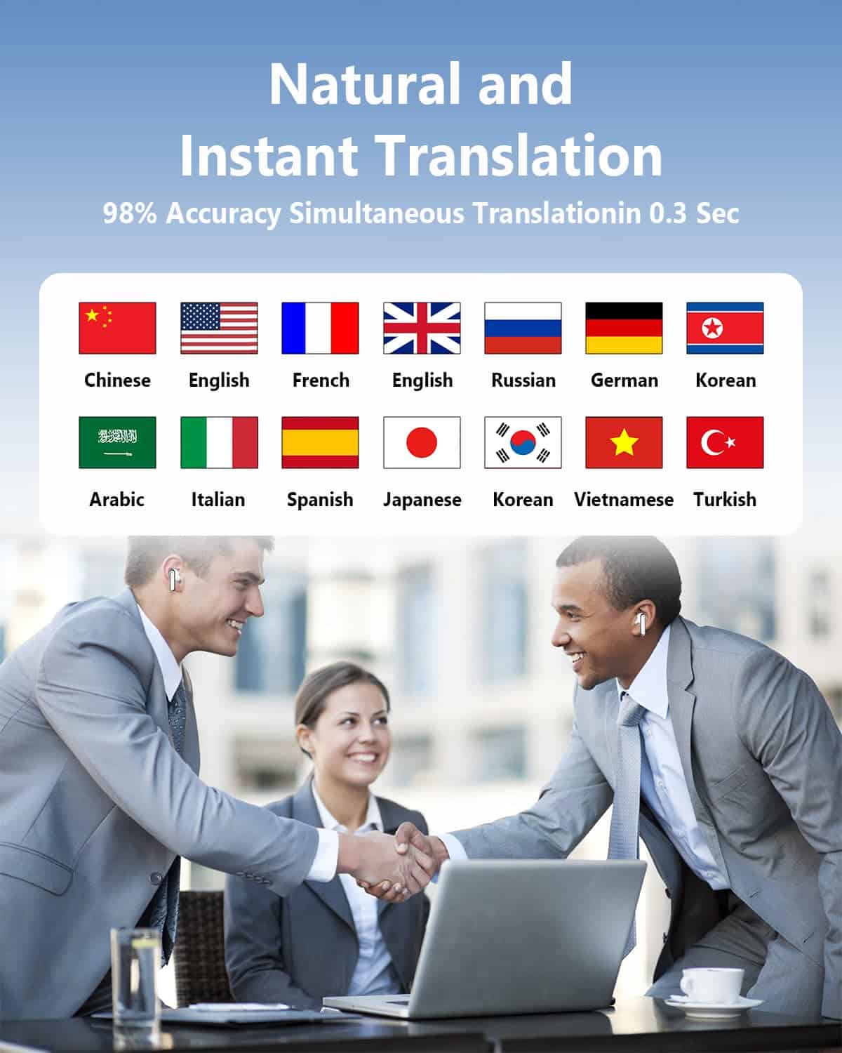 Auriculares de Traducción, 150 Idiomas Auriculares de - Imagen 8