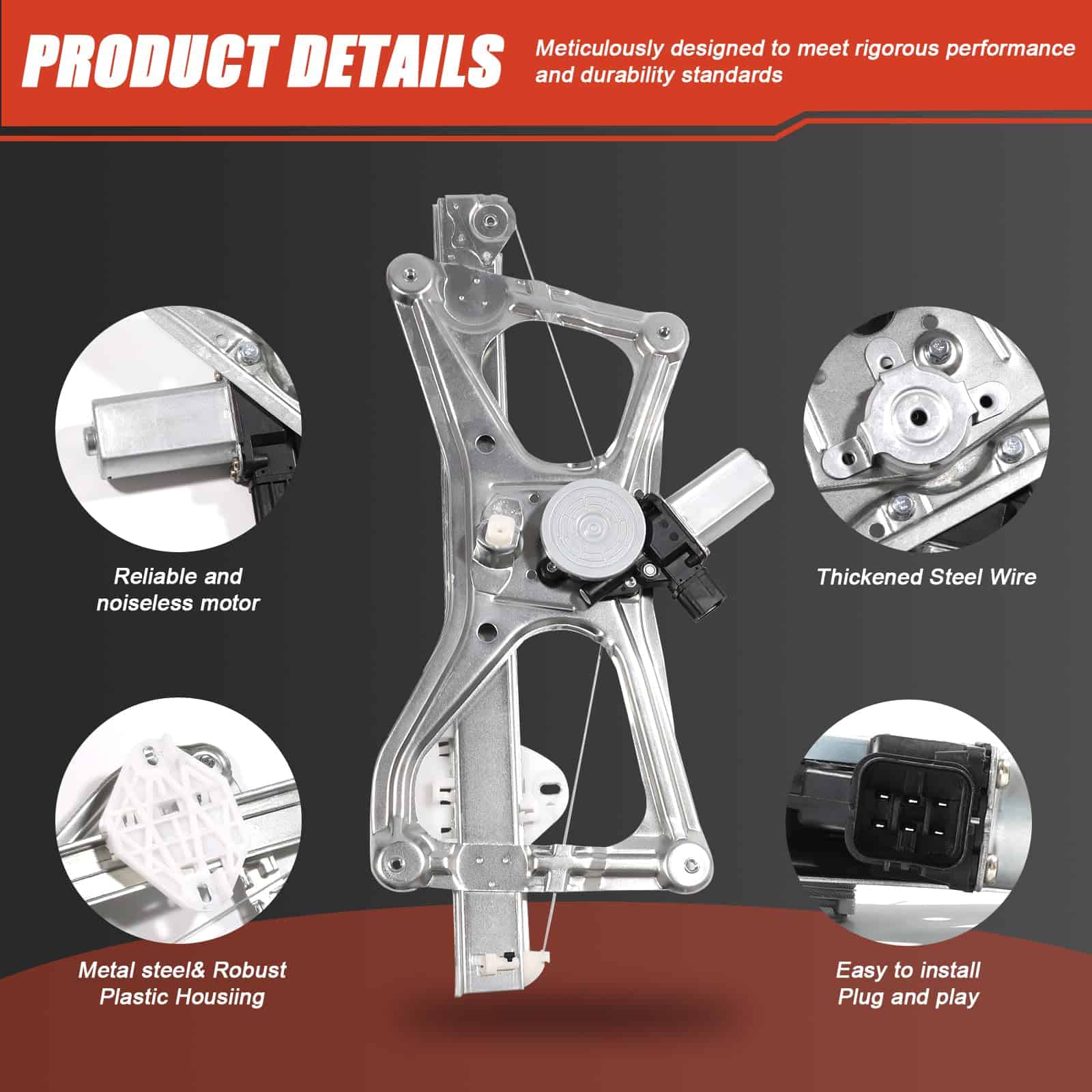 CCNLHZM 748-476 Regulador de ventana eléctrico con motor - Imagen 7