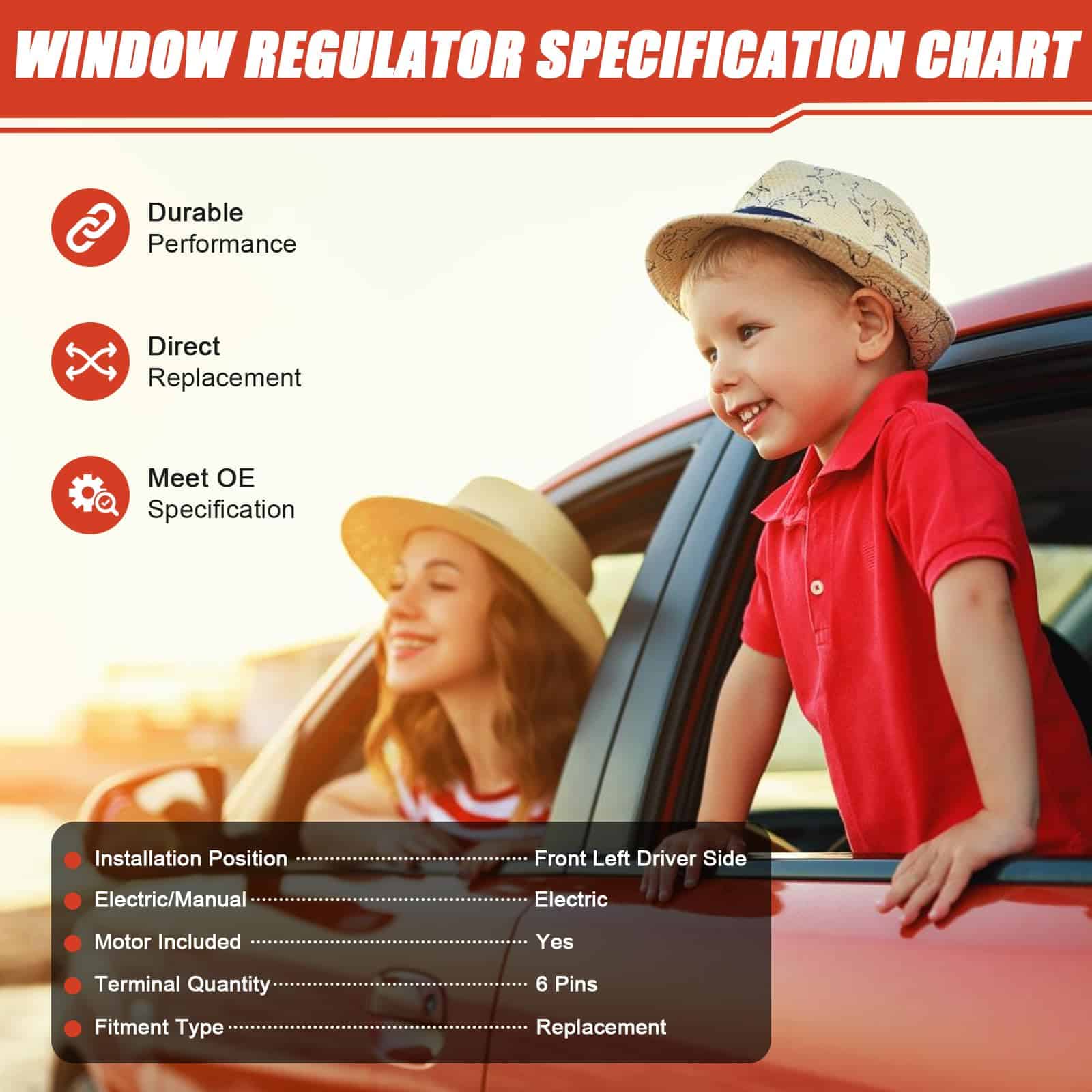 CCNLHZM 748-476 Regulador de ventana eléctrico con motor - Imagen 3