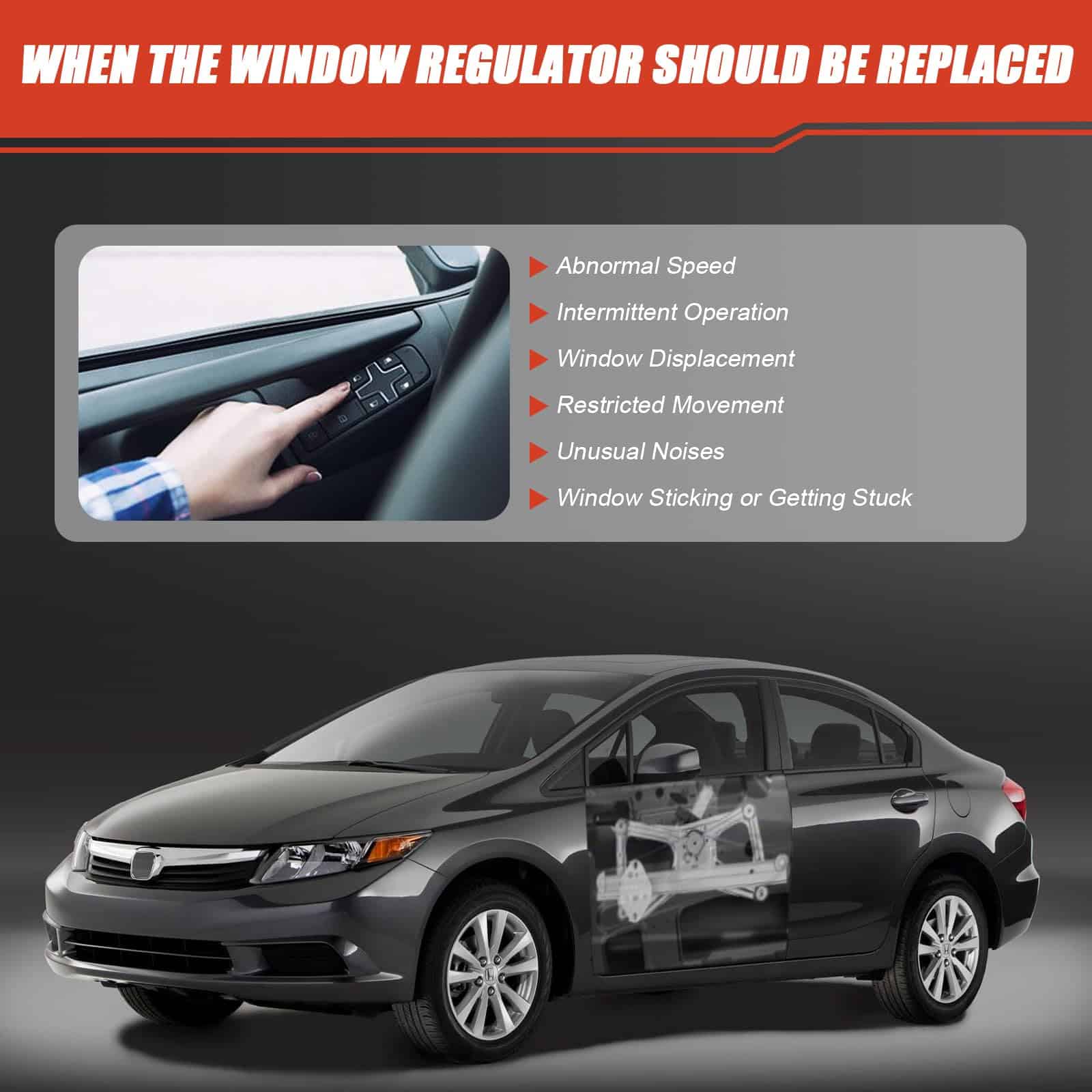 CCNLHZM 748-476 Regulador de ventana eléctrico con motor - Imagen 6