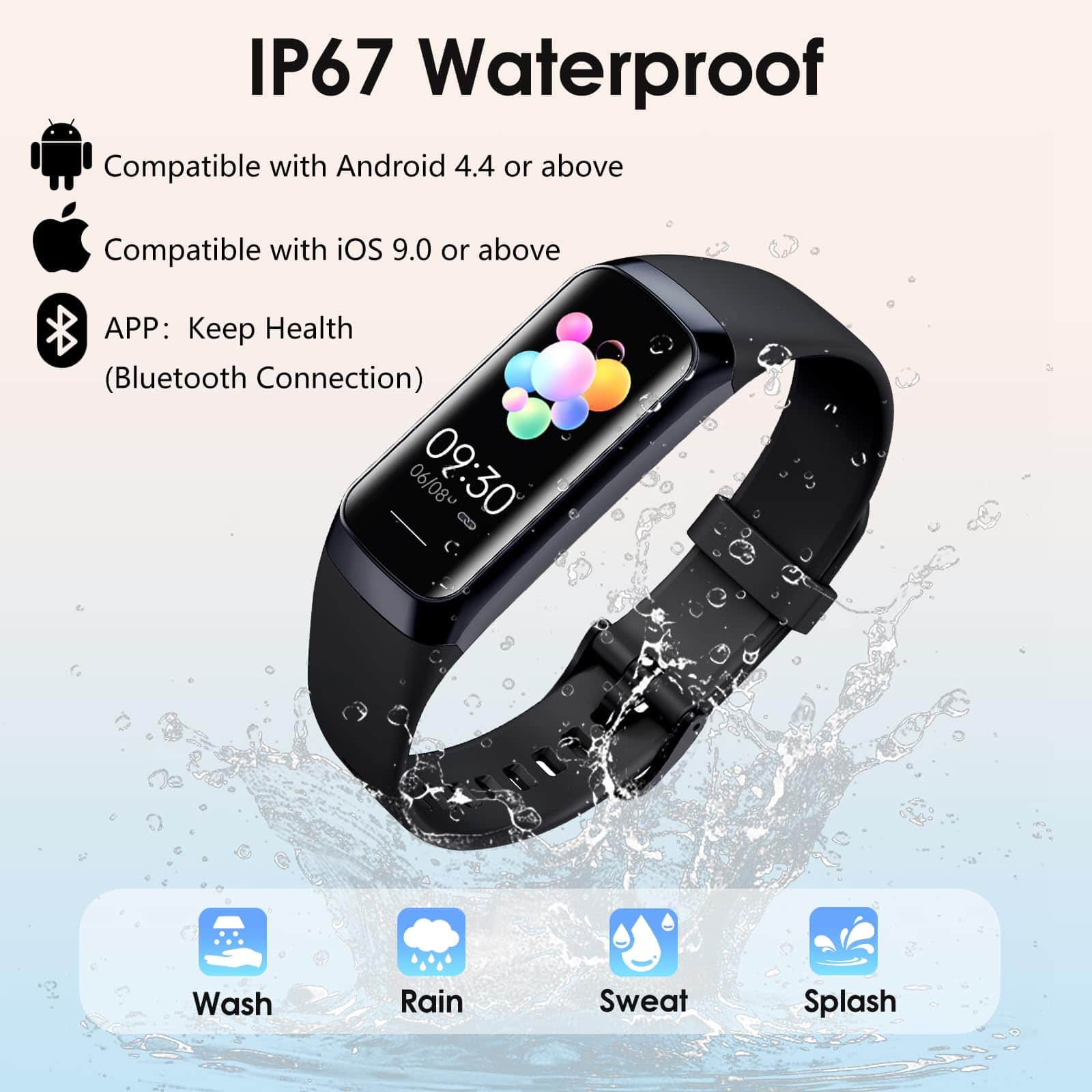 Rastreador de Fitness, Monitor de Ritmo Cardíaco 24/7 - Imagen 8