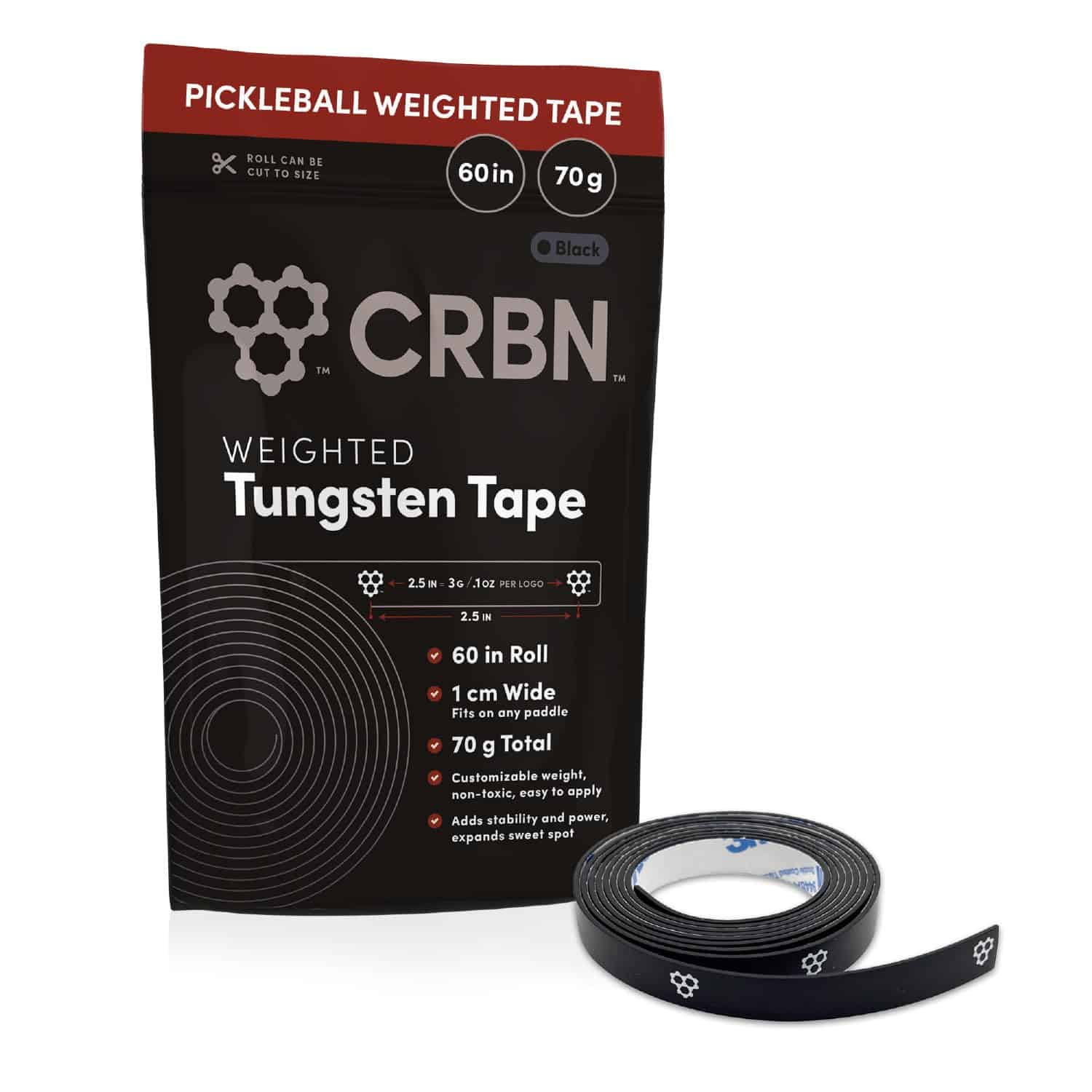 CRBN Cinta de Tungsteno para Palas de Pickleball - Pesas de