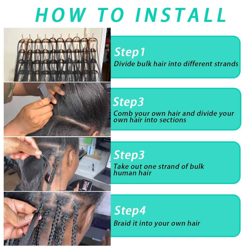 Cabello para Trenzar Humano para Trenzas Bohemias 16-24 - Imagen 9