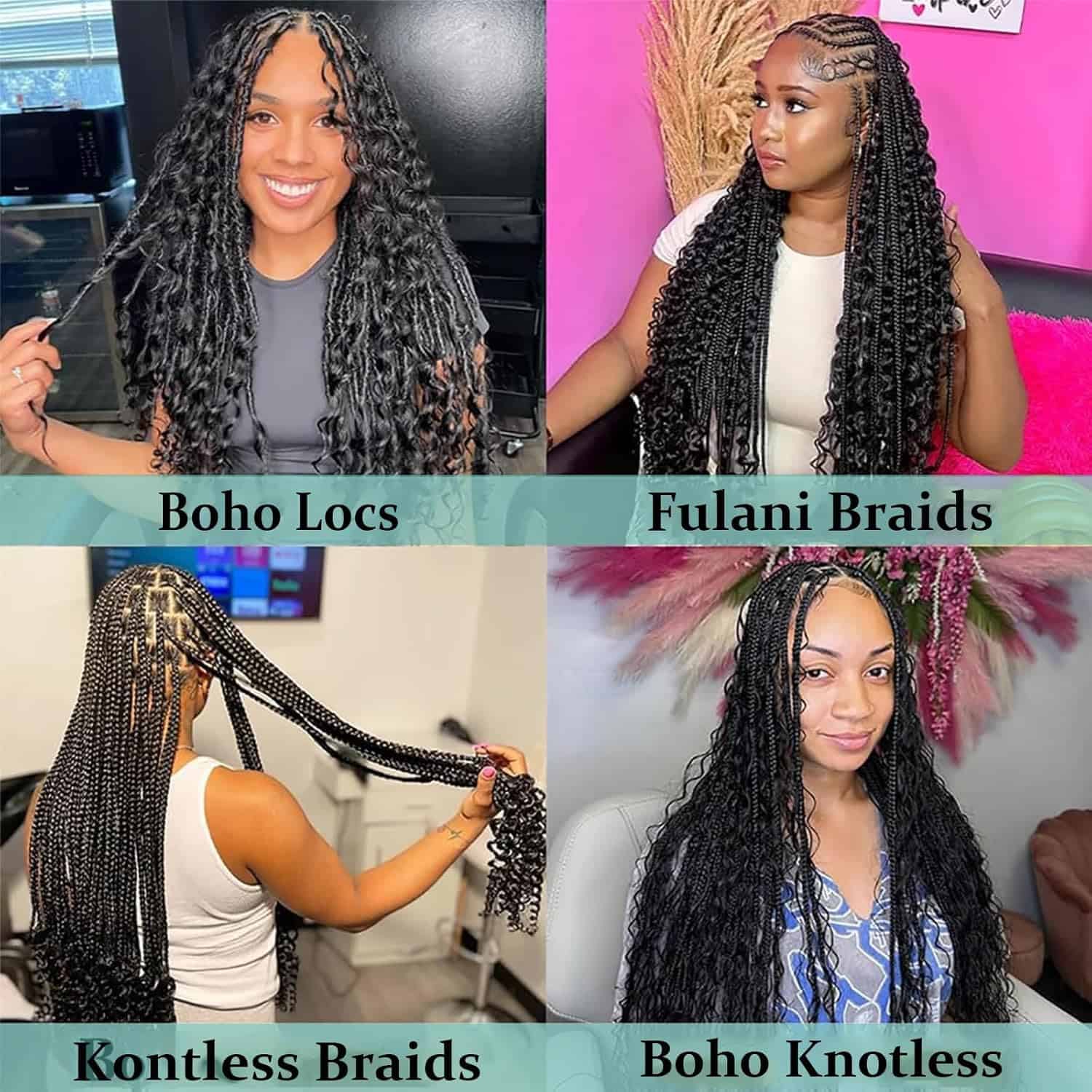 Cabello para Trenzar Humano para Trenzas Bohemias 16-24 - Imagen 8