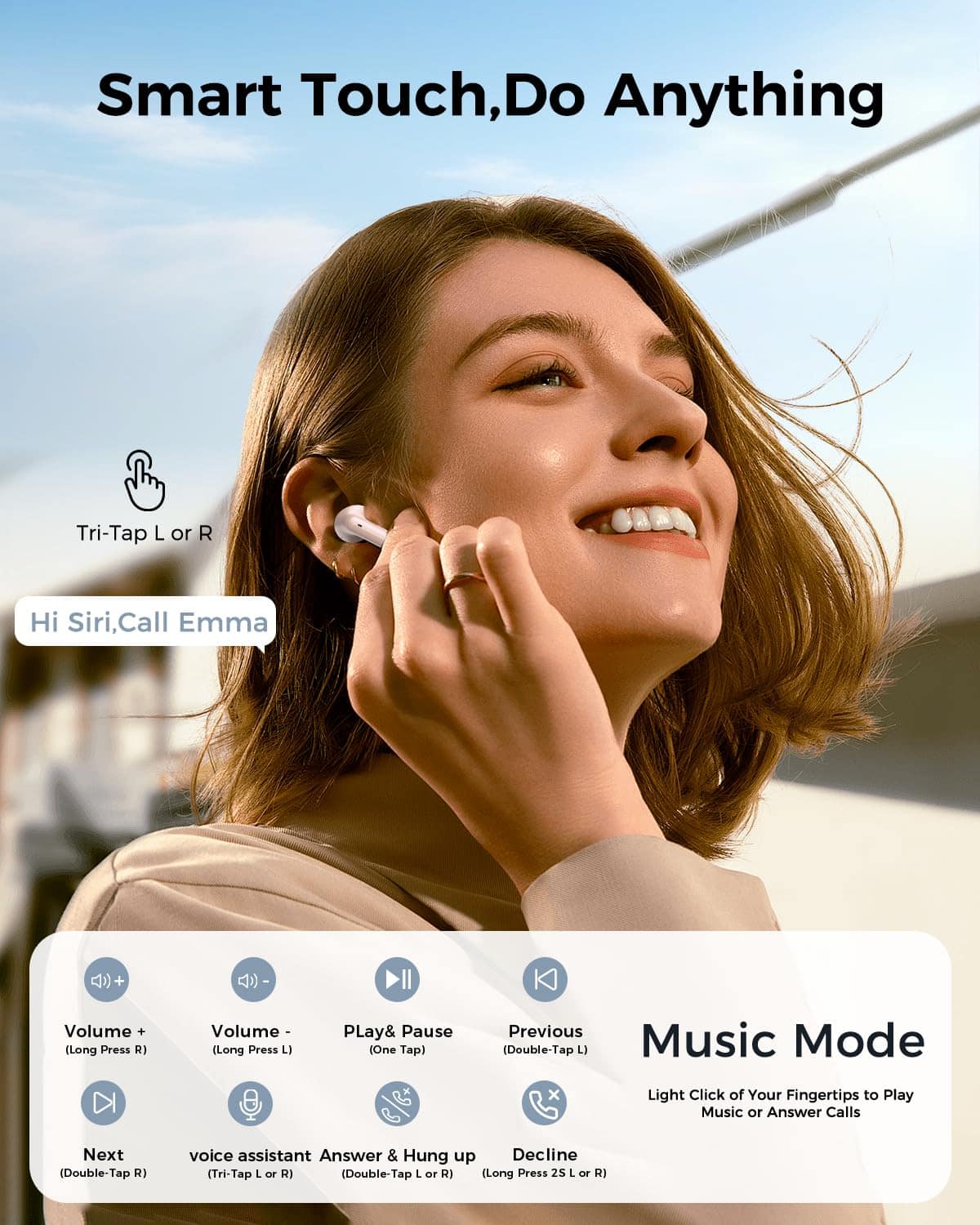 Audífonos inalámbricos Bluetooth con sonido envolvente - Imagen 3