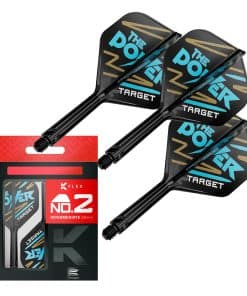 TARGET Darts Phil Taylor K Flex Flights and -Negro y Azul