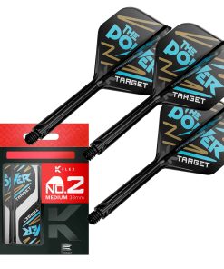 Target Darts Phil Taylor K Flex Flights and -Negro y Azul