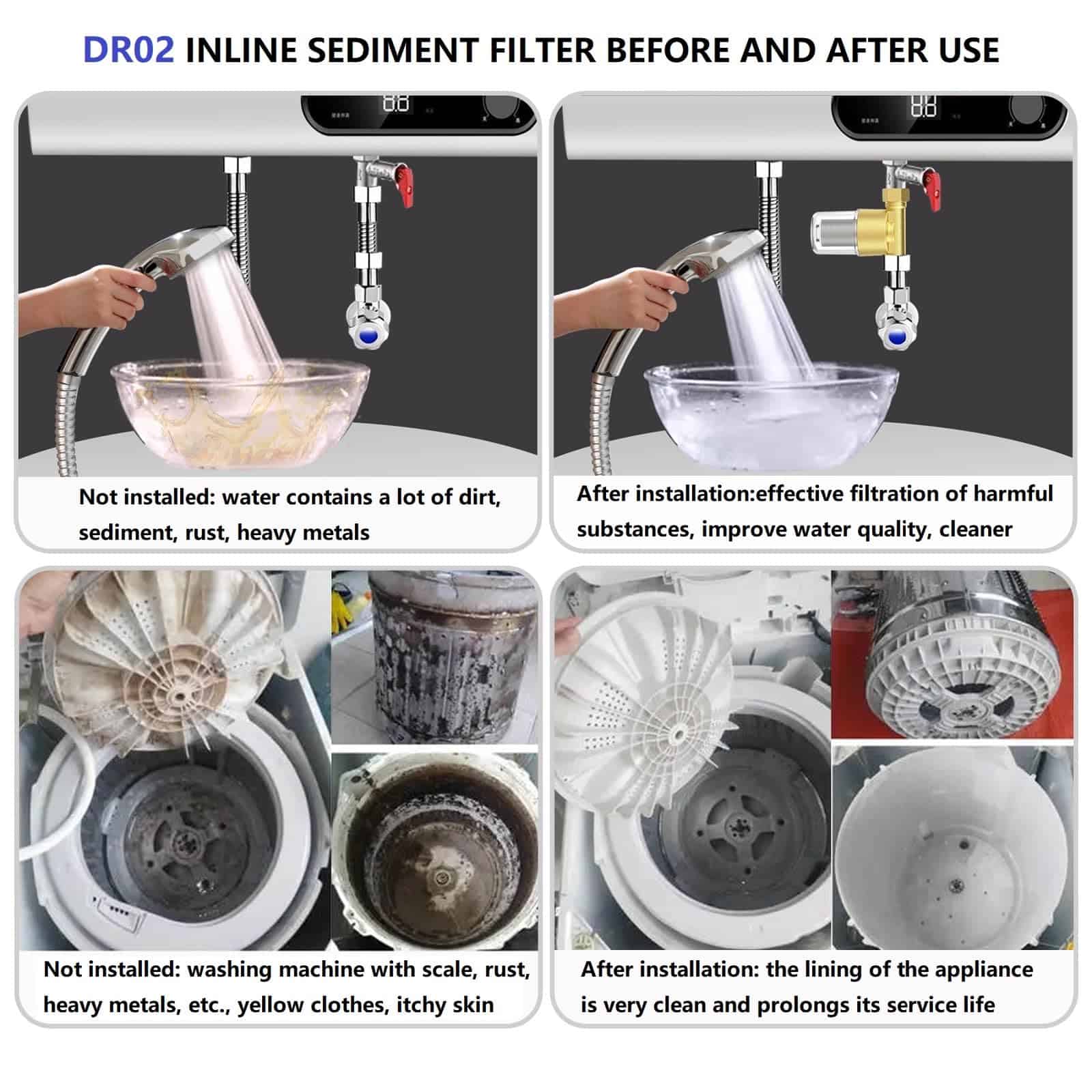 Filtro de Agua de Lluvia de Latón de 40 Micrones de Alto - Imagen 4