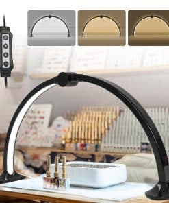 Luz de Media Luna Yesibeike para Mesa de Uñas con Soporte