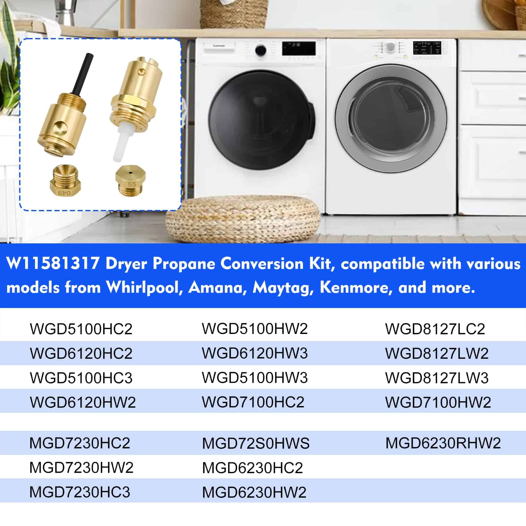 Kit de Conversión de Secadora a Propano W11581317 (OEM) - Imagen 4