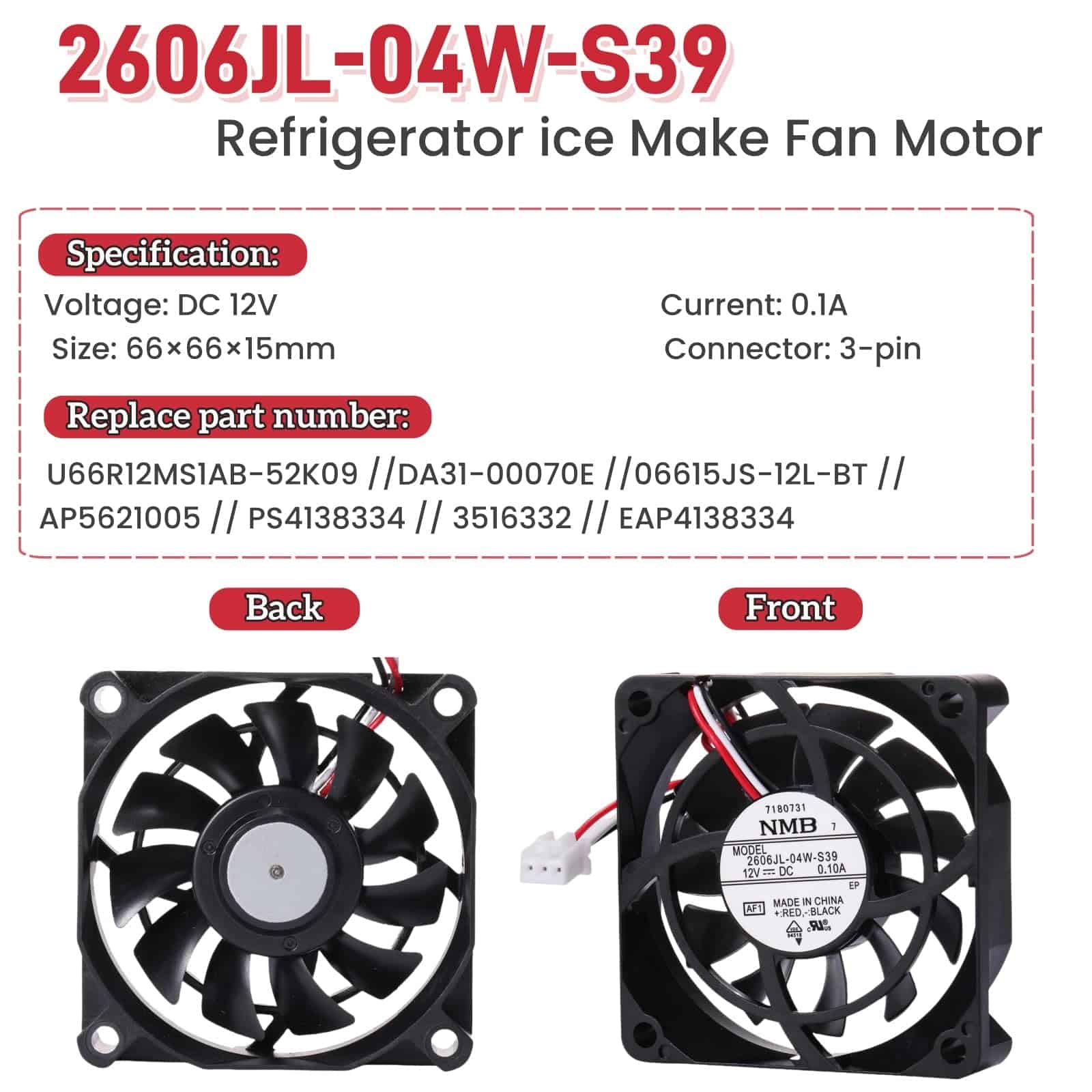 Motor del ventilador de la fábrica de hielo del - Imagen 3