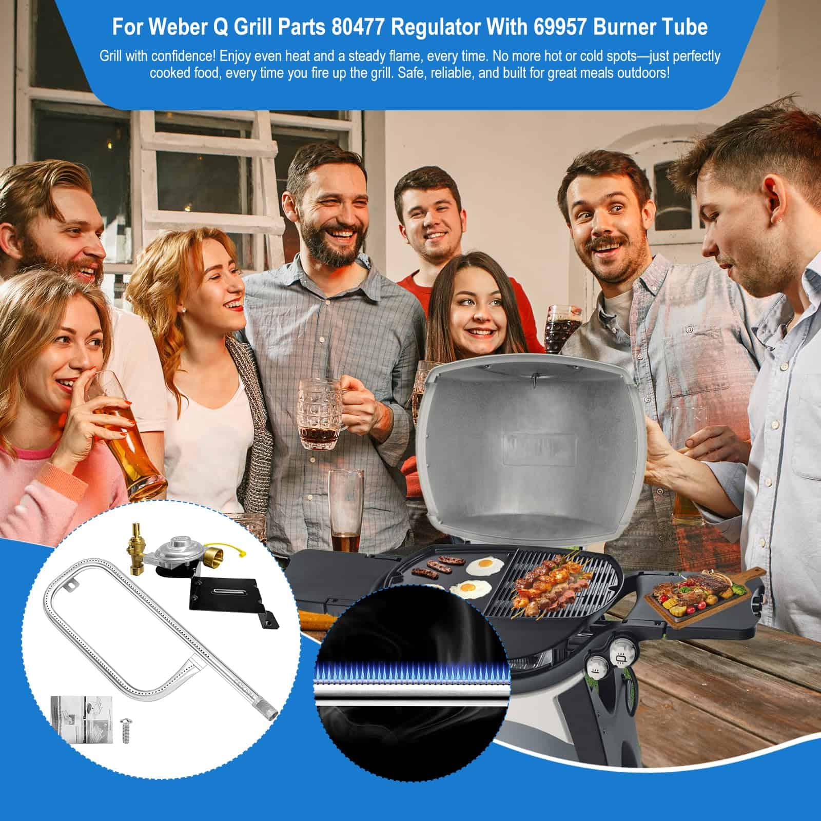 Regulador 80477 con Tubo de Quemador 69957 para Piezas de - Imagen 4