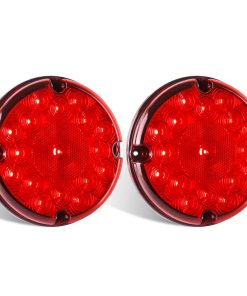 ASNOO 2PCS 17 LED 7 Pulgadas Luz Trasera LED Redonda con