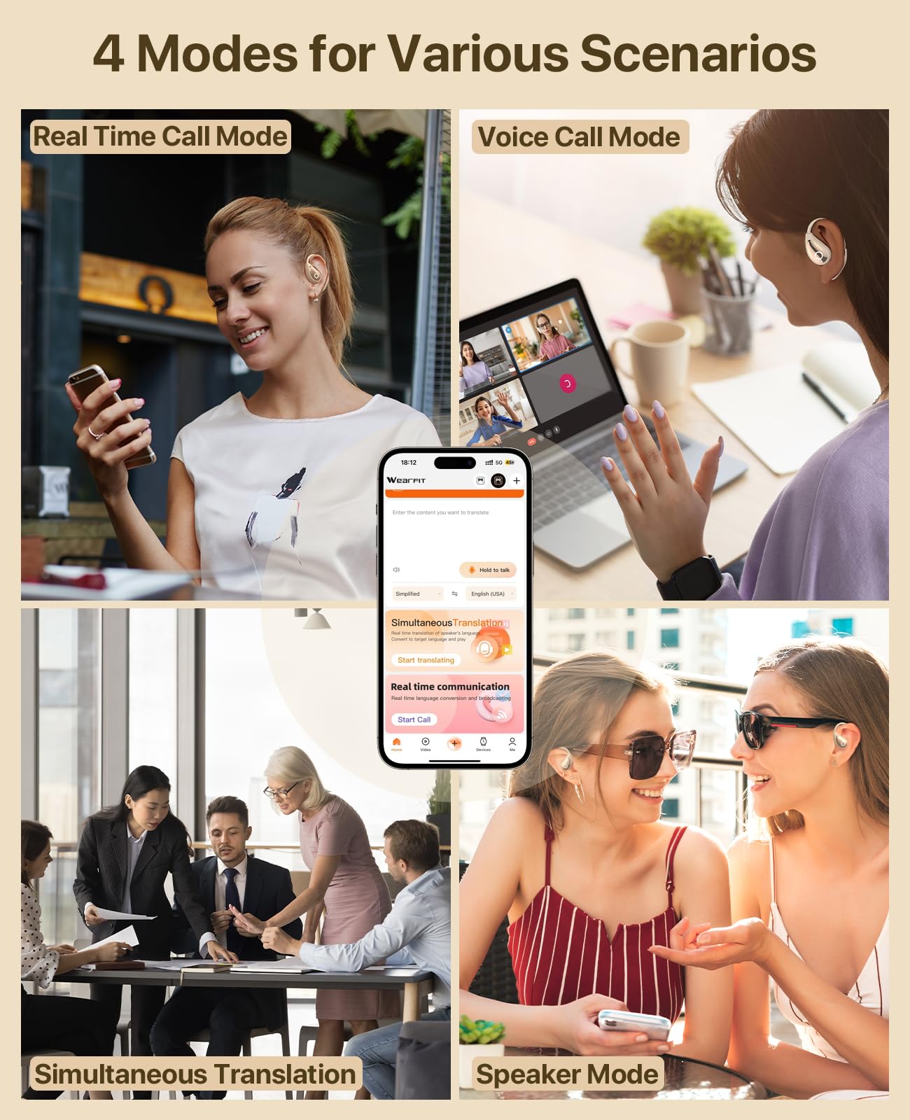 Audífonos Traductores ZYDIIE AI en Tiempo -Blanco Perla - Imagen 5