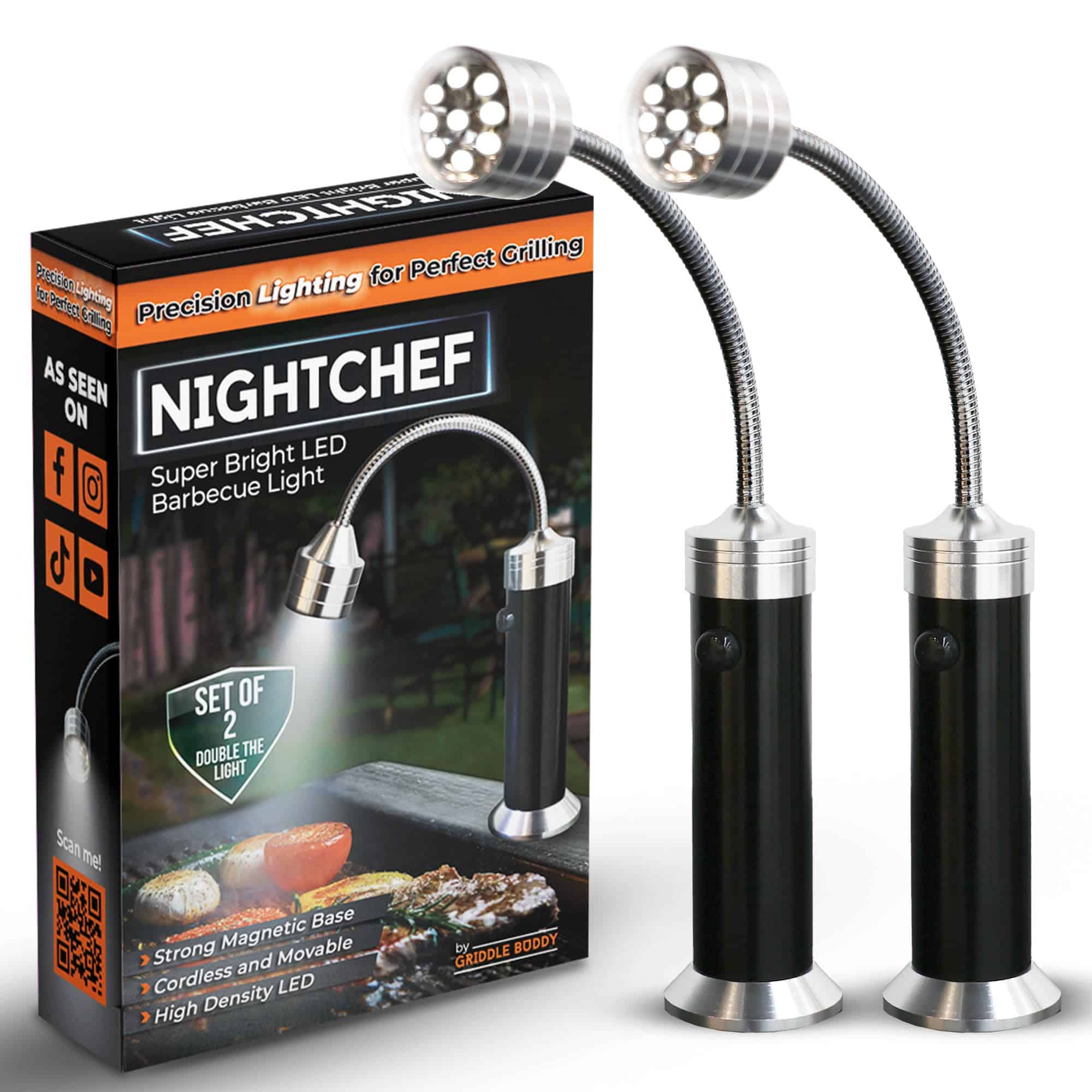 Luz para parrilla Griddle Buddy � LED magnético, cuello