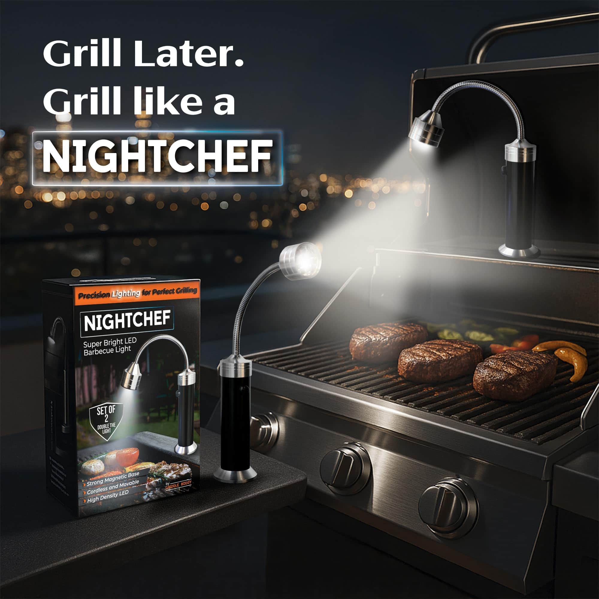 Luz para parrilla Griddle Buddy � LED magnético, cuello - Imagen 9