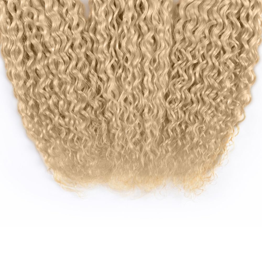 #22 Mechones Rubio Ceniza Ondas de Agua Cabello Humano 18 - Imagen 7
