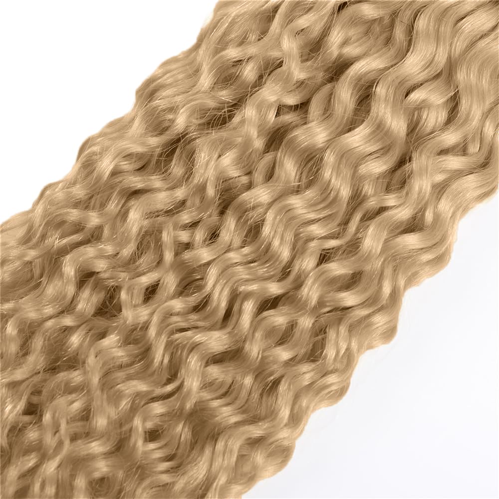#22 Mechones Rubio Ceniza Ondas de Agua Cabello Humano 18 - Imagen 6