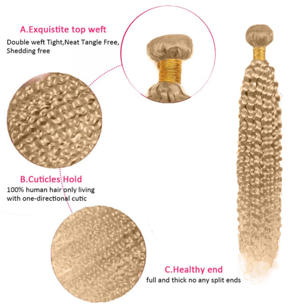 #22 Mechones Rubio Ceniza Ondas de Agua Cabello Humano 18 - Imagen 4