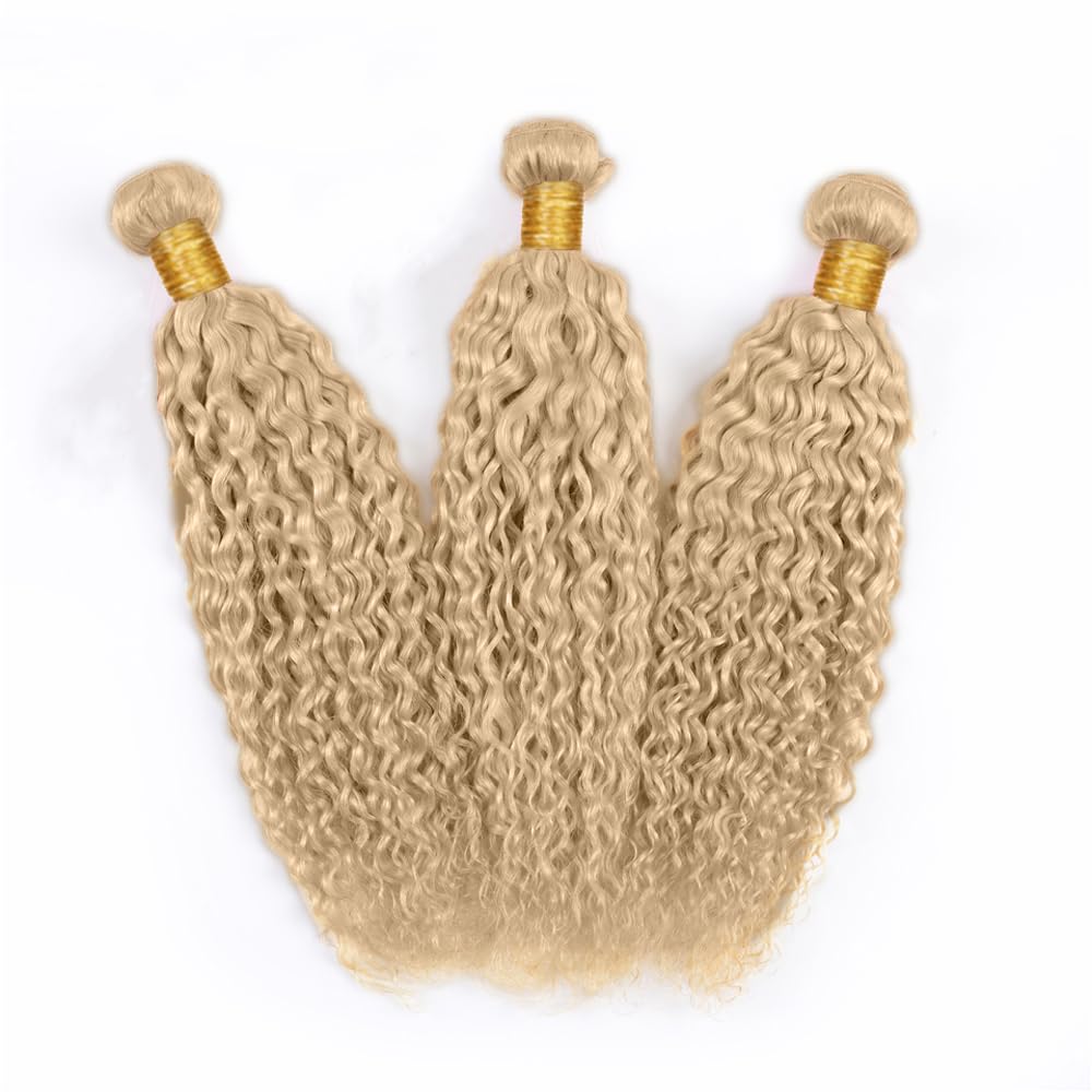 #22 Mechones Rubio Ceniza Ondas de Agua Cabello Humano 18 - Imagen 8