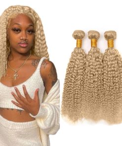 #22 Mechones Rubio Ceniza Ondas de Agua Cabello Humano 18