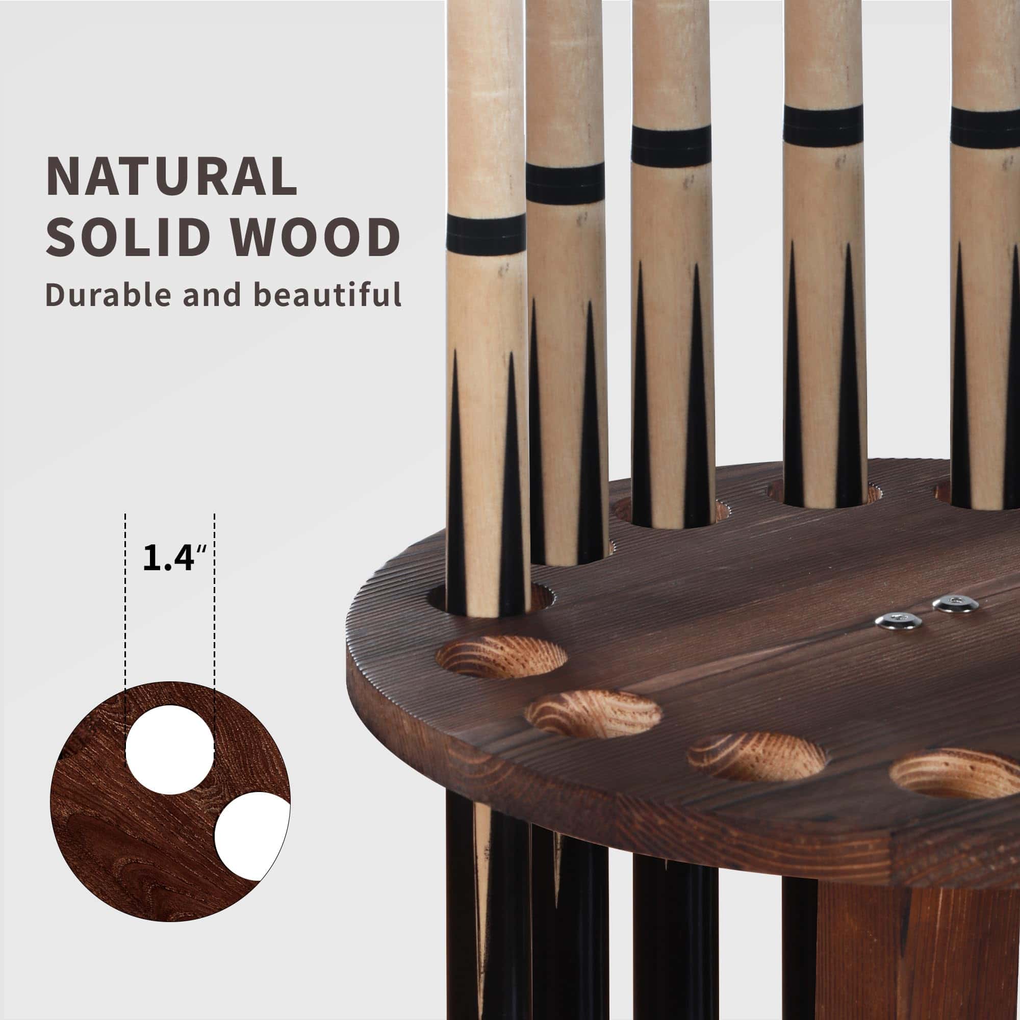 Lnmuzm Soporte de Palo de Billar Giratorio 360 Grados - - Imagen 6