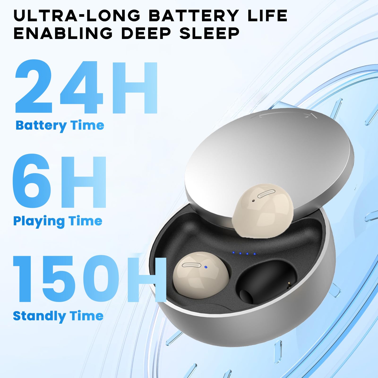 Yonblow Sleep Earbuds para Side Sleepers Bluetooth 5.3 - Imagen 7