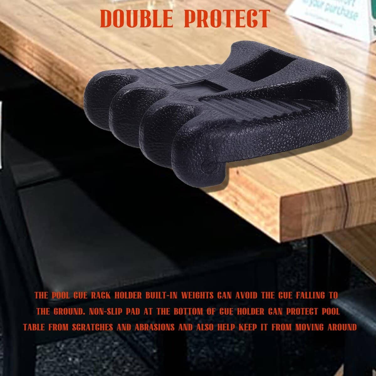 Soporte de taco de la piscina para mesa, garra de taco de - Imagen 3