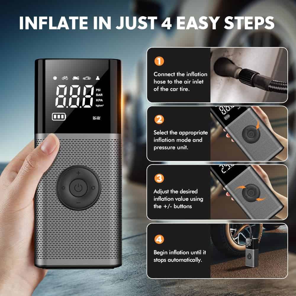 Inflador de neumáticos Compresor de aire -, pelotas - Imagen 7