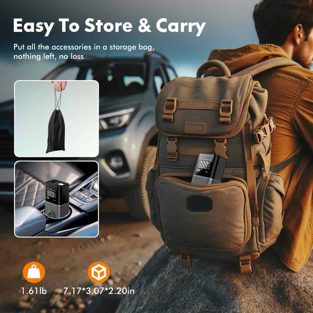 Inflador de neumáticos Compresor de aire -, pelotas - Imagen 6