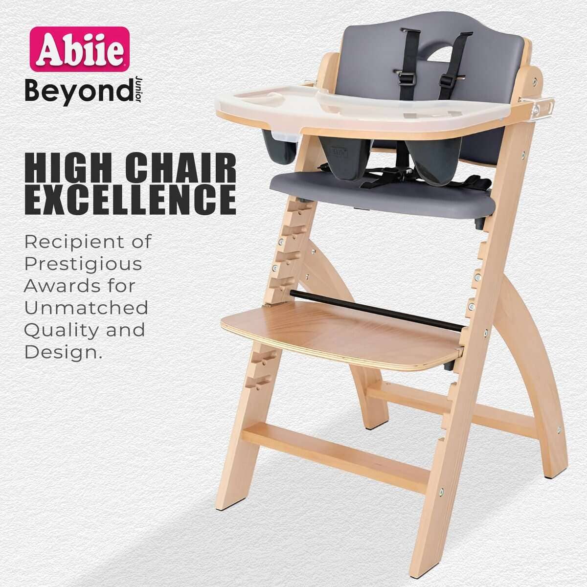 Silla alta de madera Abiie Beyond Junior -Madera natural con - Imagen 7