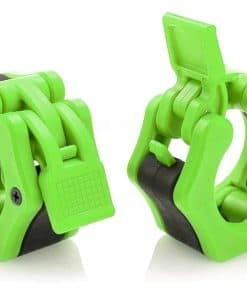 HACUBA FITNESS Abrazaderas de Barra Olímpica -Verde Neón