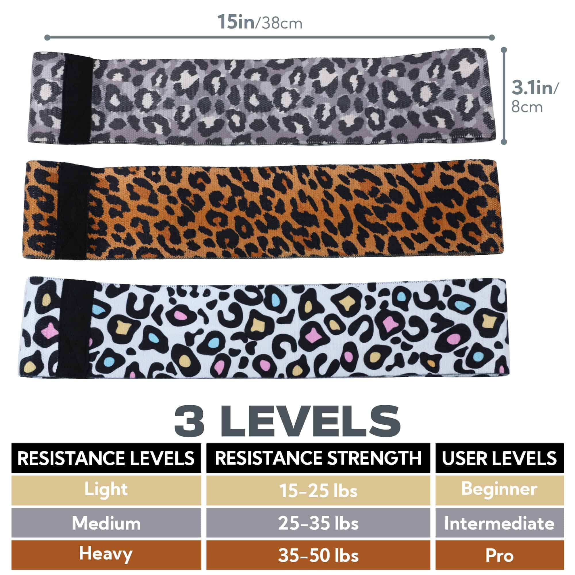 Bandas para Glúteos KRIXAM, 3 Niveles de Resistencia, - Imagen 3