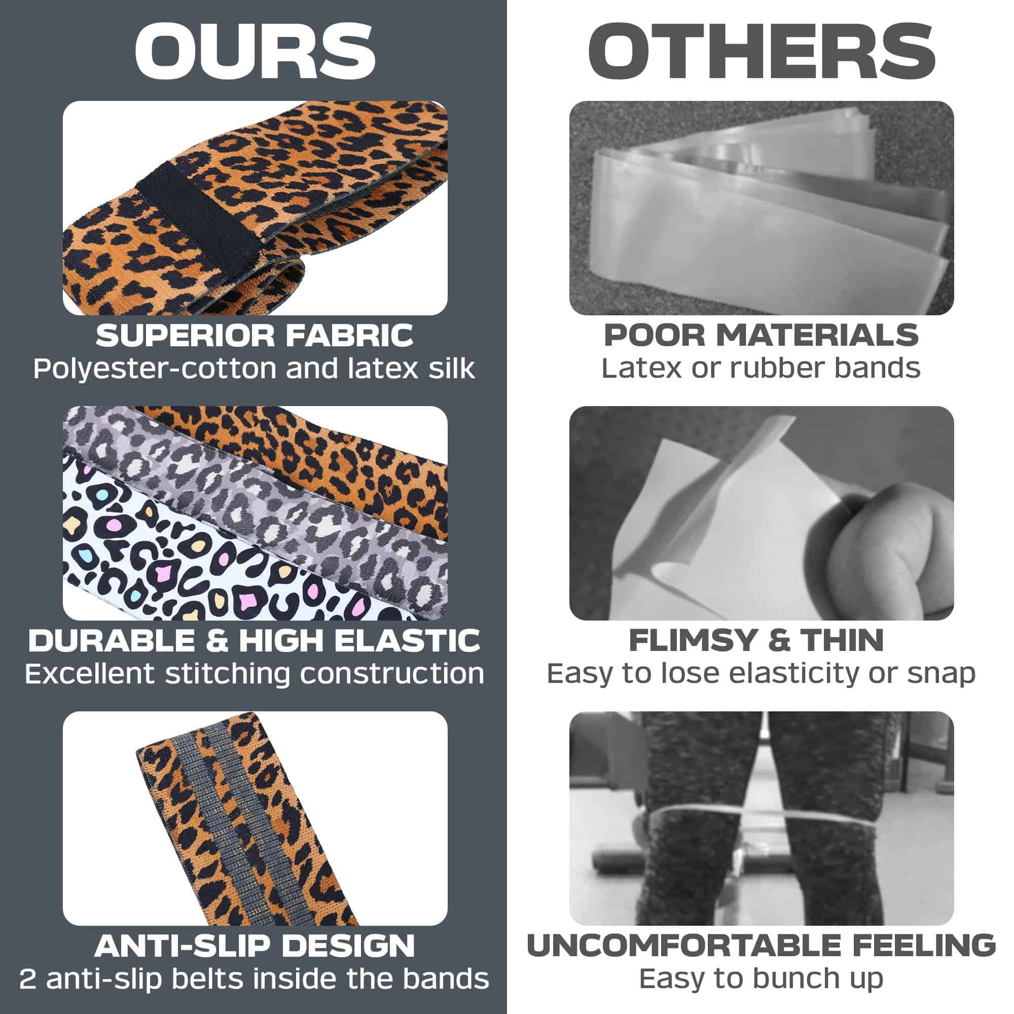 Bandas para Glúteos KRIXAM, 3 Niveles de Resistencia, - Imagen 6