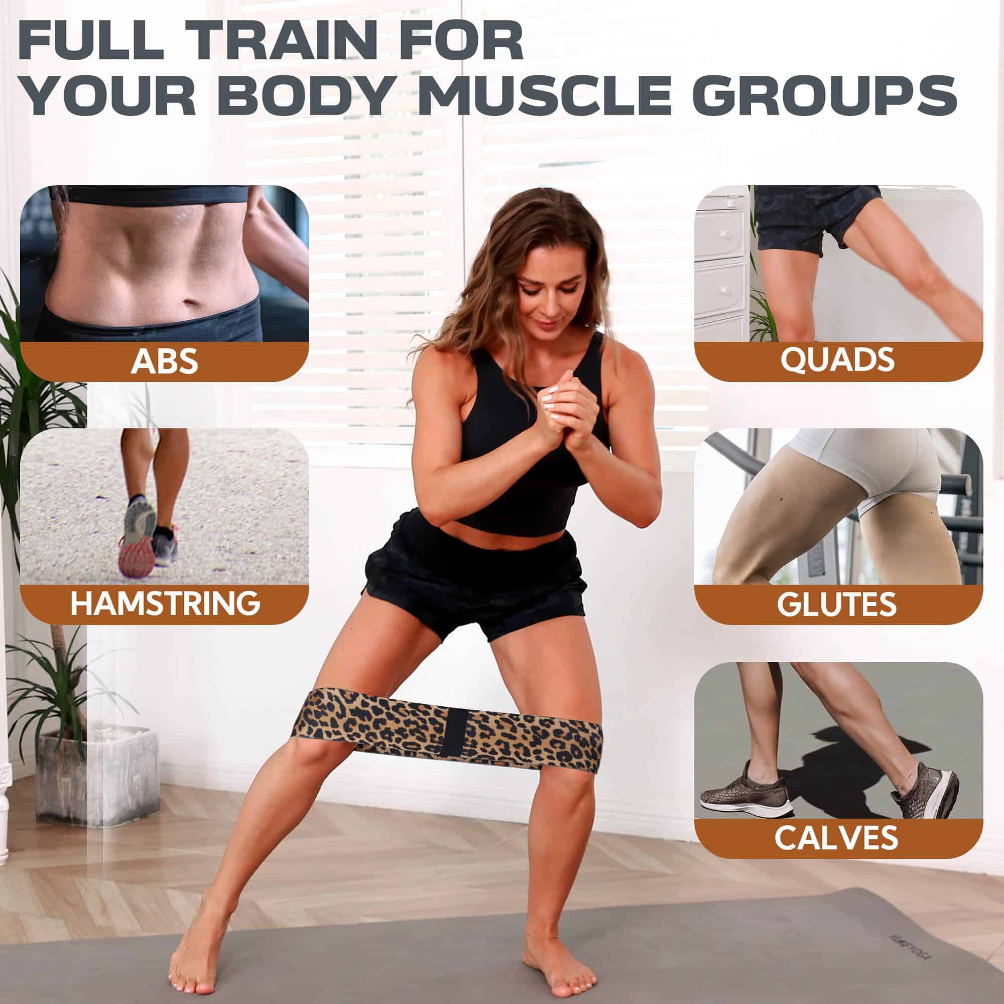 Bandas para Glúteos KRIXAM, 3 Niveles de Resistencia, - Imagen 7