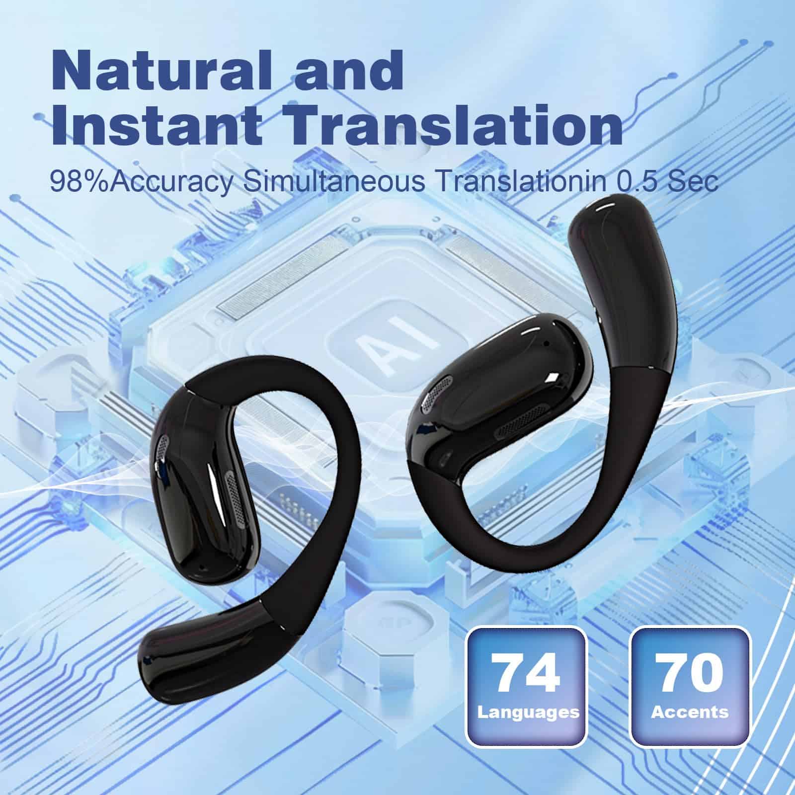 Auriculares de Traducción, Auriculares Inteligentes con - Imagen 3