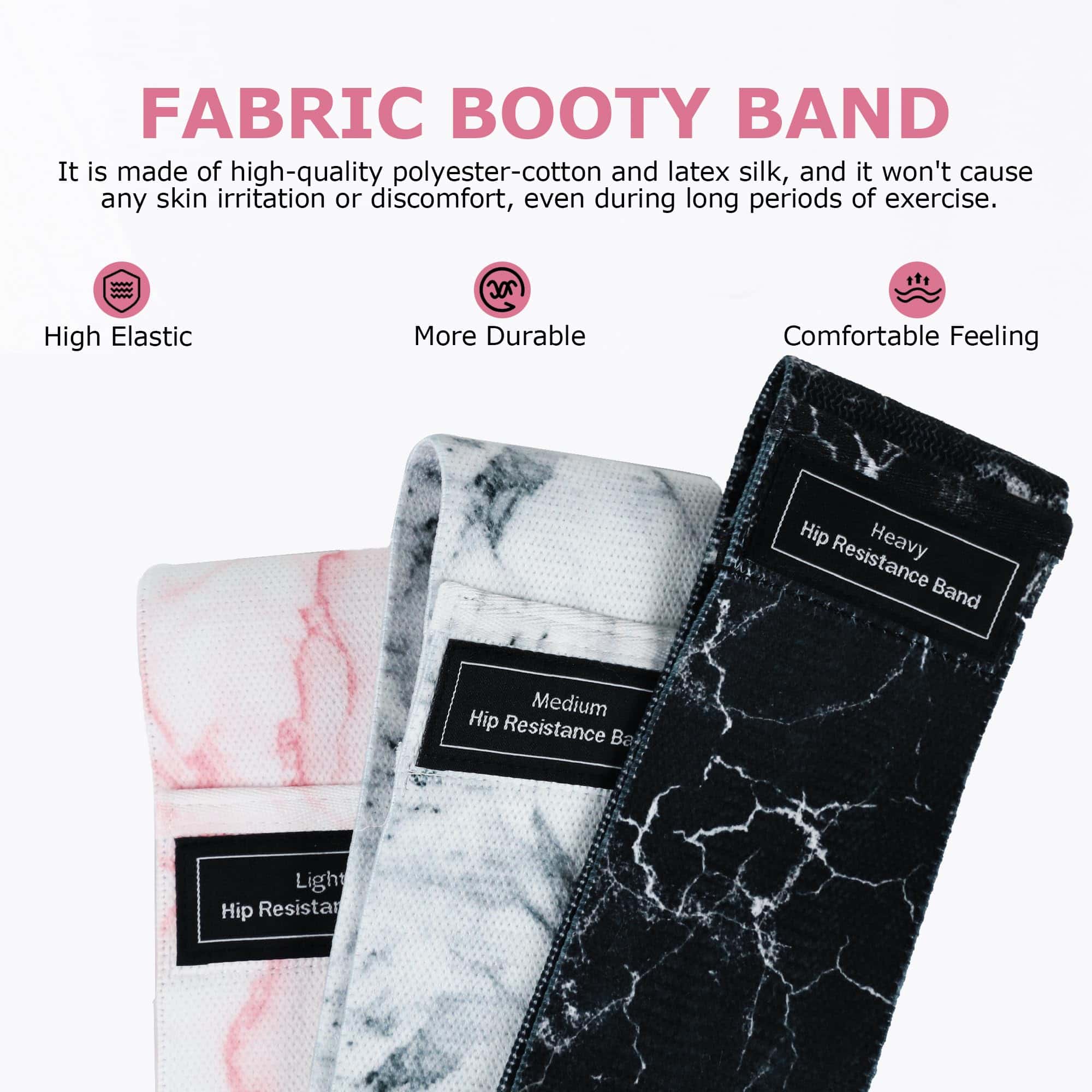 Bandas de cadera KRIXAM, 3 niveles de resistencia, Bandas - Imagen 4