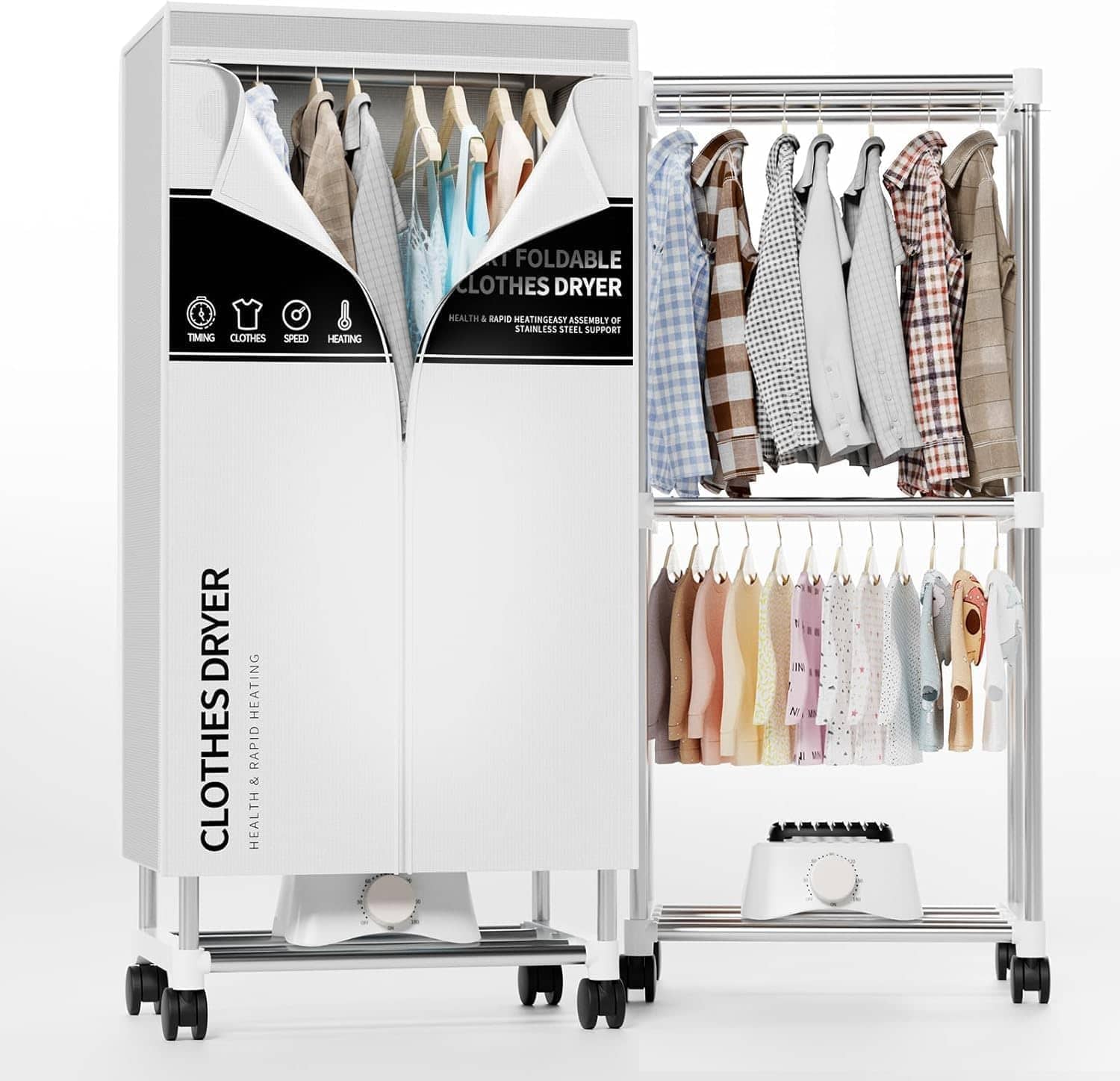 Secadora de Ropa Portátil con Temporizador, Armario de