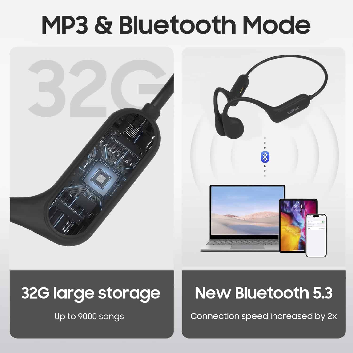 Audífonos inalámbricos de conducción ósea CLEANJOY, - Imagen 7