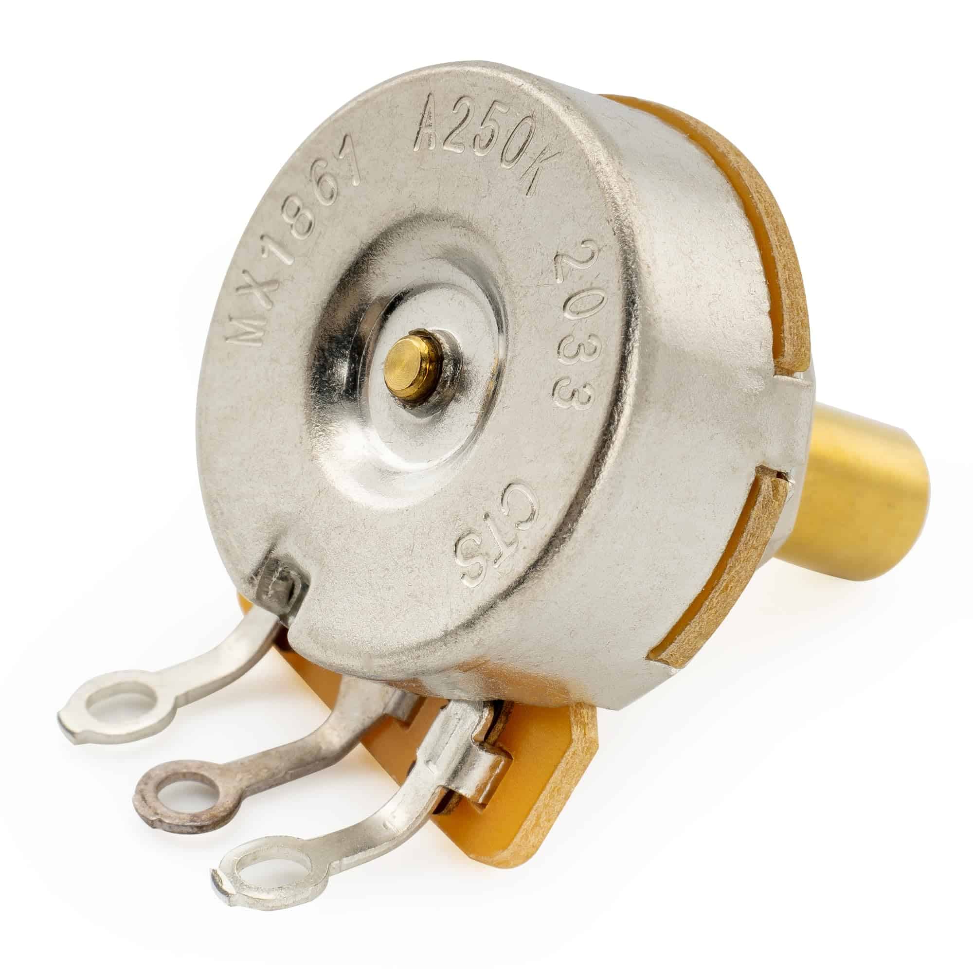 Potenciómetros CTS 450G A250K de latón con eje corto sólido - Imagen 5