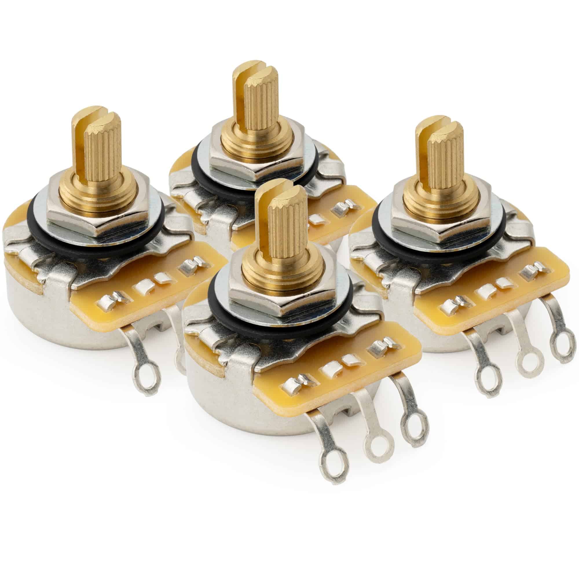 CTS 450G B250K Pots Brass Short Split Shaft 1/4 Inch 10%