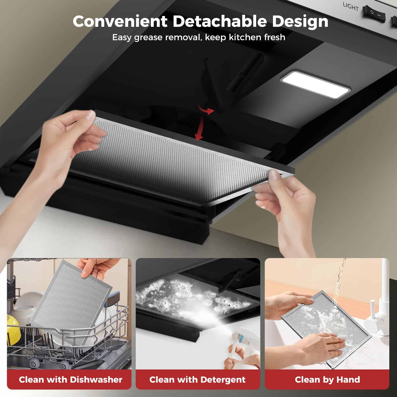 Campana de cocina RV de conducto de 13 pulgadas Camplux, - Imagen 8