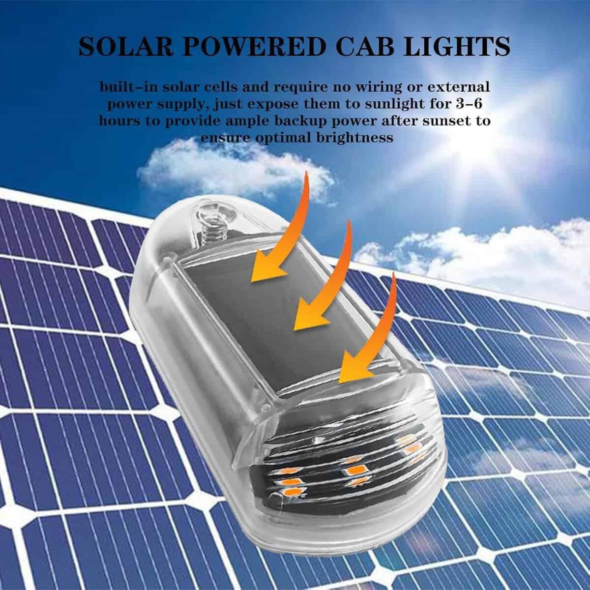 Luces de Cama Solar sin Taladro para Coche 2025, Luces de - Imagen 3