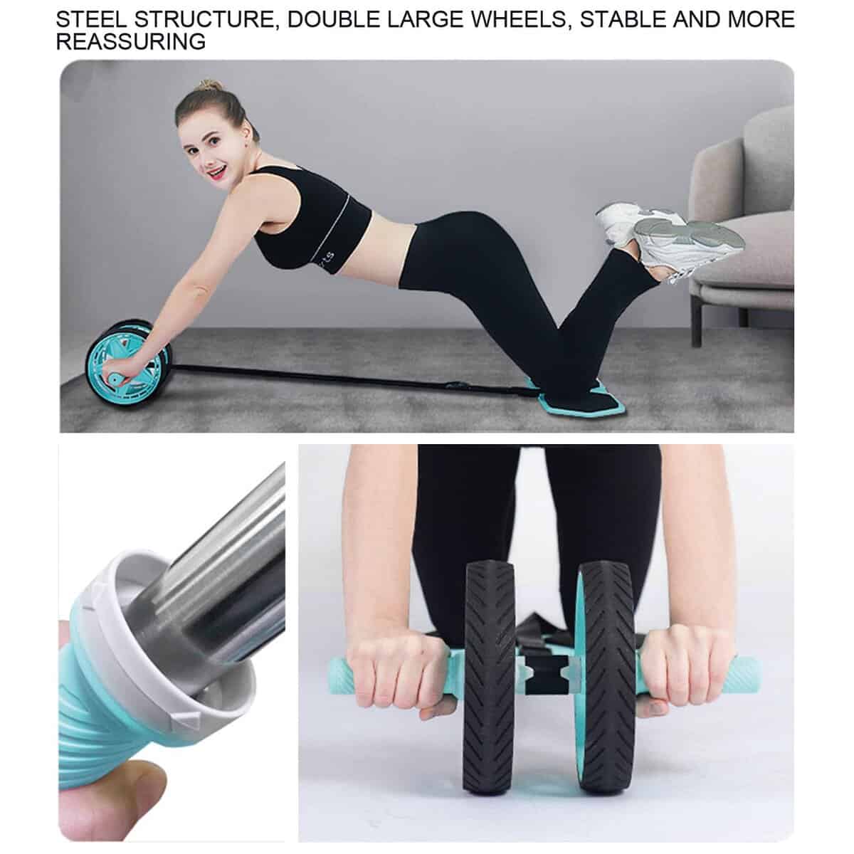 2025 Nuevo Ab Roller de Doble Rueda para Entrenamiento de - Imagen 9