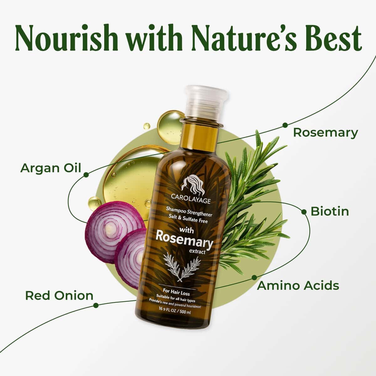 Shampoo de Romero Carolayage para el Crecimiento y - Imagen 3