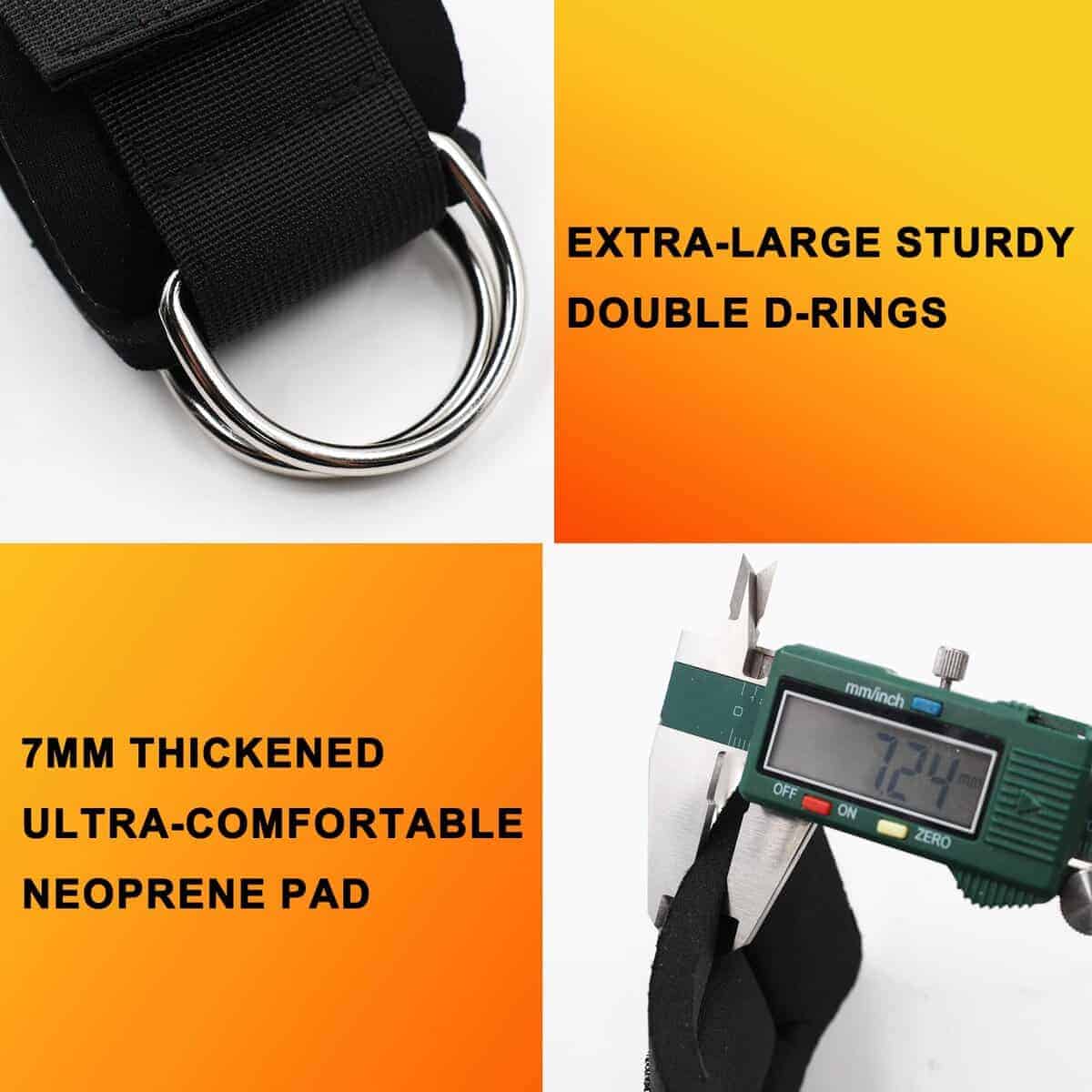 Puños de Muñeca con Doble Anillo D - Soporte Seguro y - Imagen 4