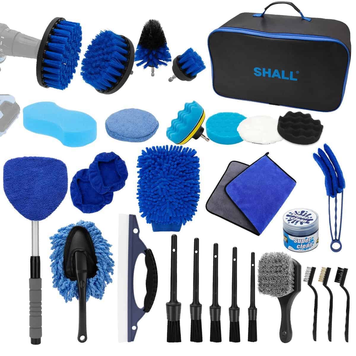 Set de 28 Pinceles para Detallado de Coches SHALL, Kit