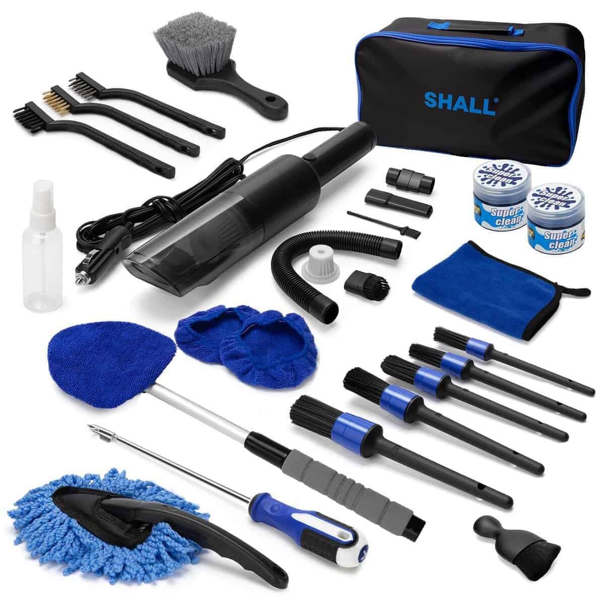 Kit de limpieza para automóvil SHALL 19Pcs para interiores